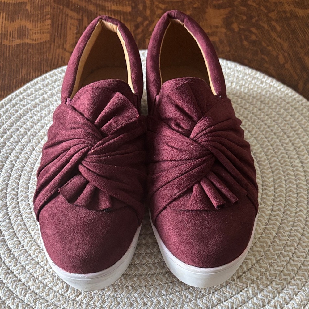 Catherine Women's Burgundy Slip-On Shoes